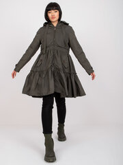 зимняя расклешенная куртка цвета хаки с воланами цена и информация | Женские куртки | 220.lv