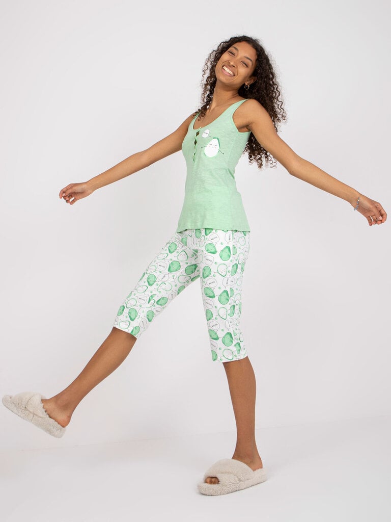 Sieviešu koši zaļas pidžamas komplekts cena un informācija | Naktskrekli, pidžamas | 220.lv