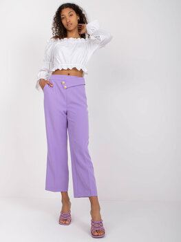 Женские светло-фиолетовые брюки из ткани цена и информация | Женские брюки | 220.lv
