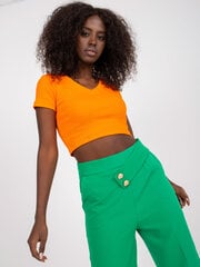 зеленые широкие тканевые брюки от костюма в розочки цена и информация | Женские брюки | 220.lv