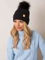 RUE PARIS Melna ziemas cepure poļu ražojums cena un informācija | Sieviešu cepures | 220.lv