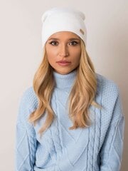 Белый гладкий колпачок RUE PARIS цена и информация | Женские шапки | 220.lv