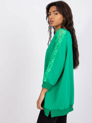 Женская блуза с кружевом, зеленая  цена и информация | Женские блузки, рубашки | 220.lv