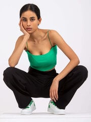 зеленый приталенный базовый топ в полоску rue paris цена и информация | Женские блузки, рубашки | 220.lv
