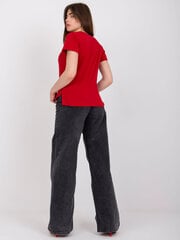 Sieviešu tumši sarkans vienkāršs T-krekls cena un informācija | T-krekli sievietēm | 220.lv