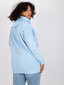 Sieviešu gaiši zils liela izmēra sporta krekls cena un informācija | Sieviešu džemperi | 220.lv