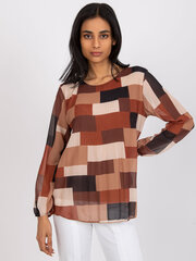 бежево-коричневая рубашка поло в полоску цена и информация | Женские блузки, рубашки | 220.lv