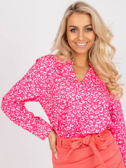 розово-зеленая блузка оверсайз из хлопка с принтом цена и информация | Женские блузки, рубашки | 220.lv