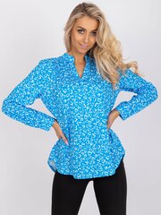 сине-желтая свободная блуза с принтом rue paris цена и информация | Женские блузки, рубашки | 220.lv