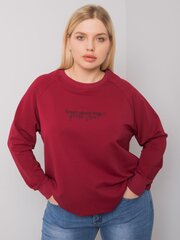 Sieviešu lielizmēra sarkanbrūns sporta krekls. cena un informācija | Sieviešu džemperi | 220.lv