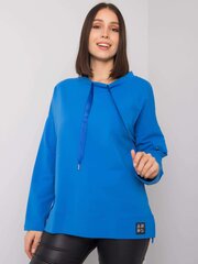 темно-синяя повседневная блуза больших размеров с принтом цена и информация | Женские толстовки | 220.lv