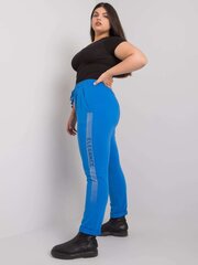 Женские спортивные штаны больших размеров, синие  цена и информация | Спортивная одежда для женщин | 220.lv
