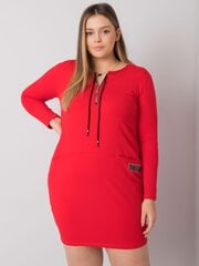 Sieviešu sarkana plus izmēra kleita cena un informācija | Kleitas | 220.lv