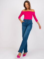 синие женские джинсовые брюки прямого кроя rue paris цена и информация | Джинсы | 220.lv