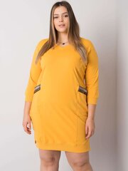 Sieviešu tumši dzeltena Lielā izmēra kleita cena un informācija | Kleitas | 220.lv
