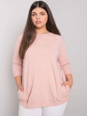 brudnoróżowa damska bluzka plus size z rękawem 3/4 цена и информация | Женские блузки, рубашки | 220.lv