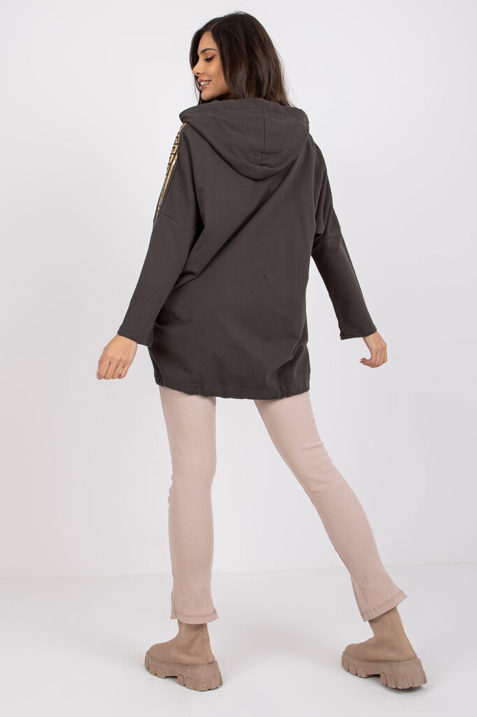 Sieviešu haki krāsas džemperis ar rāvējslēdzēju cena un informācija | Sieviešu džemperi | 220.lv