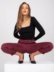 Женские брюки из ткани, темно-бордовые  цена и информация | Женские брюки | 220.lv