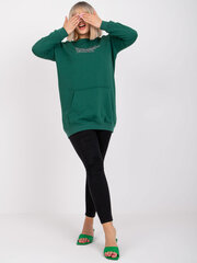 Sieviešu tumši zaļš liela izmēra sporta krekls cena un informācija | Sieviešu džemperi | 220.lv