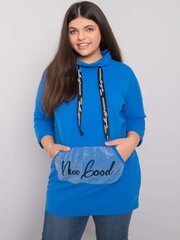 Женская темно-синяя блузка больших размеров цена и информация | Женские блузки, рубашки | 220.lv
