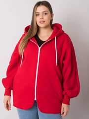 Sieviešu sarkans plus izmēra džemperis cena un informācija | Sieviešu džemperi | 220.lv