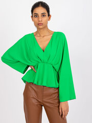 зелено-синяя свободная блуза с принтом rue paris цена и информация | Женские блузки, рубашки | 220.lv