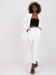 брюки из ткани белого цвета с карманами rue paris цена и информация | Брюки | 220.lv