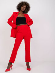 красные элегантные брюки из ткани с карманами цена и информация | Брюки | 220.lv