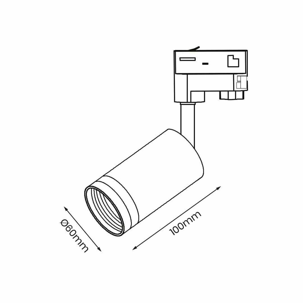 Milagro griestu lampa Pipe Ring Track Spot цена и информация | Griestu lampas | 220.lv