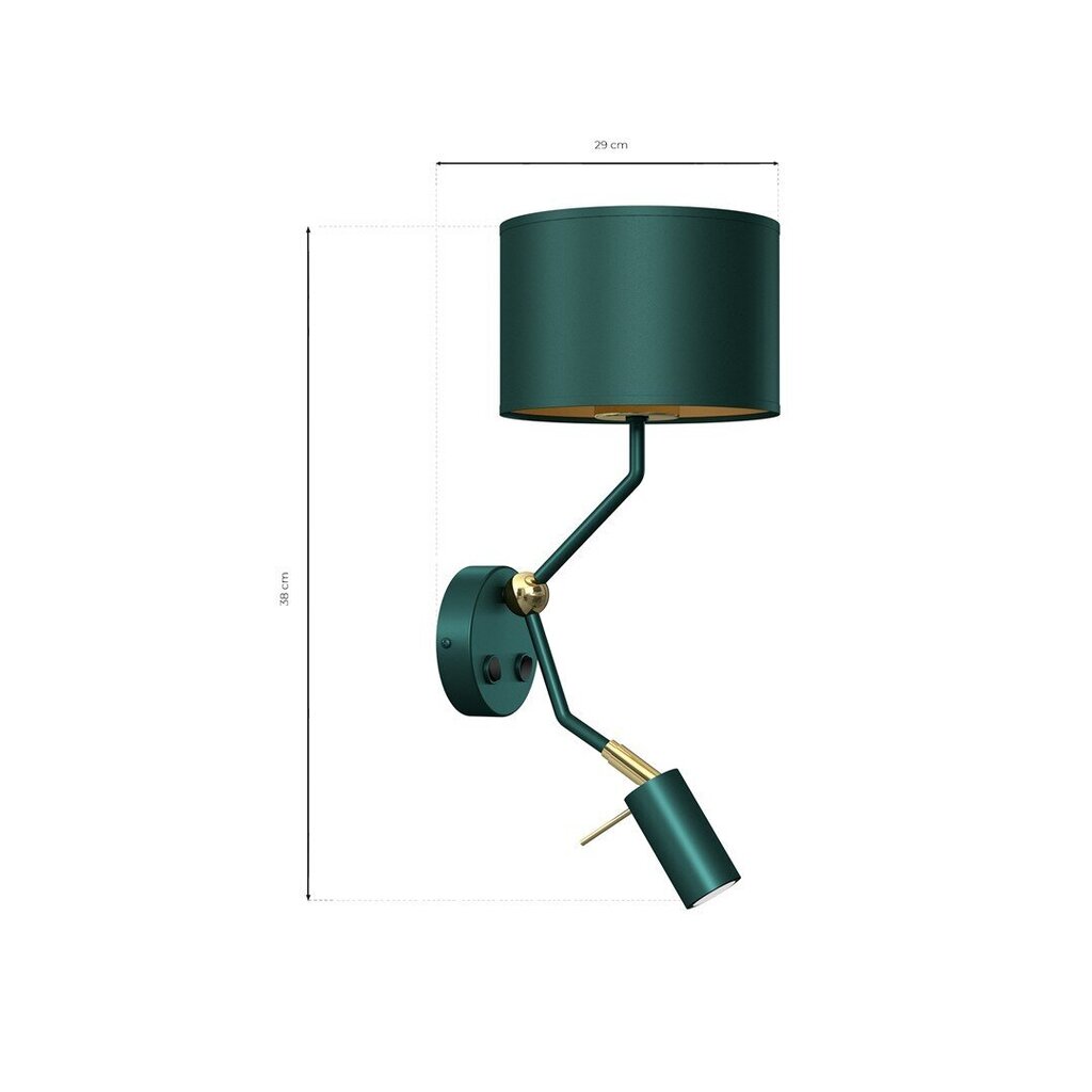 Milagro sienas lampa Verde цена и информация | Sienas lampas | 220.lv