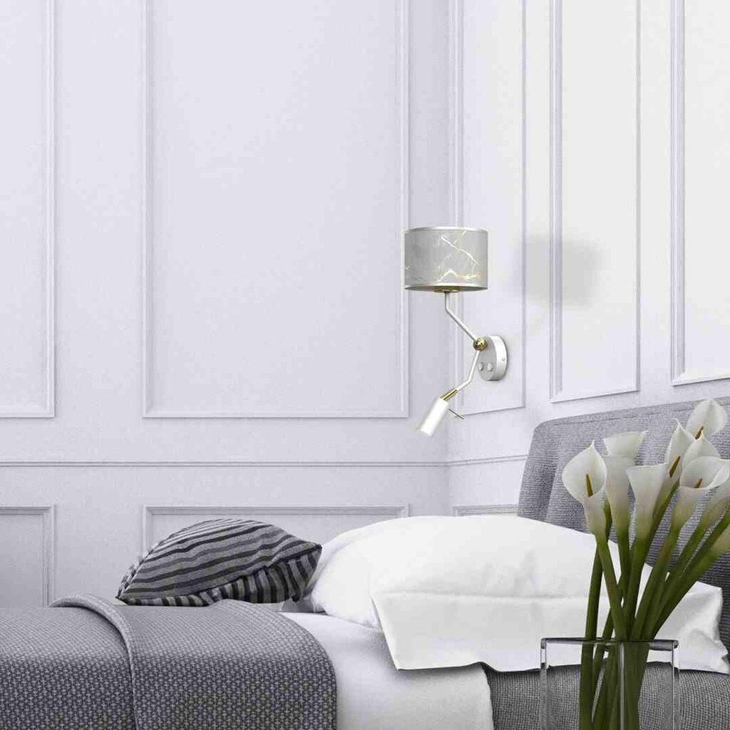 Sienas lampa SENSO White/Gold 1xE27 + 1x mini GU10 цена и информация | Sienas lampas | 220.lv