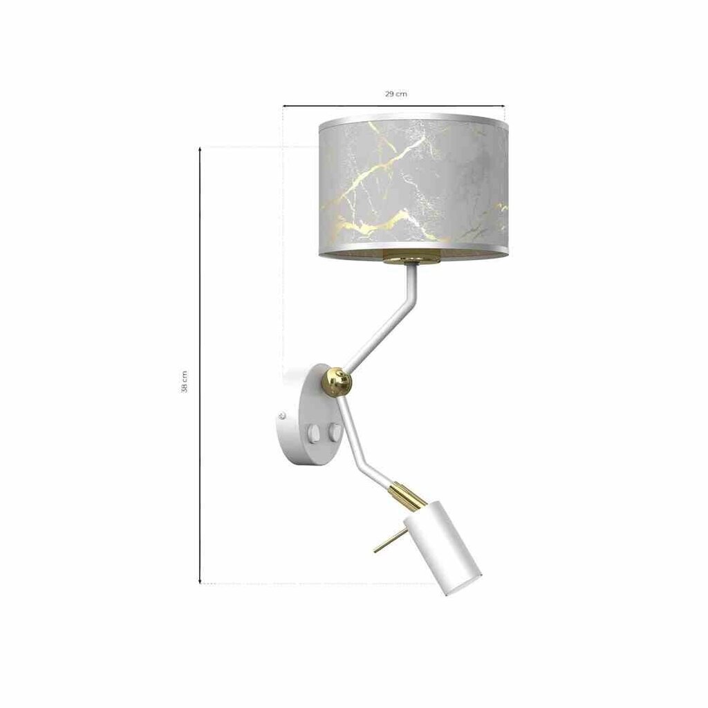Sienas lampa SENSO White/Gold 1xE27 + 1x mini GU10 цена и информация | Sienas lampas | 220.lv