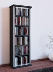 Skapītis kompaktdiskiem Classic, melns cena un informācija | Skapji | 220.lv