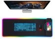 RGB spēļu peles paliktnis ar bezvadu lādētāju, mīksts tastatūras paliktnis, 30x80 cm, 10 W cena un informācija | Peles | 220.lv