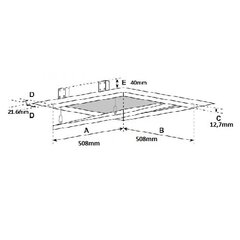 Alumīnija revīzijas lūka (krāsojama), 500x500x12,5 mm cena un informācija | Izolācijas materiāli | 220.lv