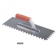 Zobaina špakteļlāpstiņa, kvadrātveida zobi, ar gumijas rokturi, 10 mm, 36 x 13 cm cena un informācija | Rokas instrumenti | 220.lv
