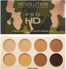 Sejas konturēšanas palete Makeup Revolution Pro HD Camouflage, 10 g, Medium Dark cena un informācija | Grima bāzes, tonālie krēmi, pūderi | 220.lv
