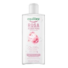 Освежающая розовая вода Equilibra Rosa Regenerating Pure Refreshing Water, 200мл цена и информация | Средства для очищения лица | 220.lv
