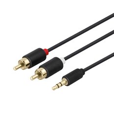 Deltaco, Aux Aux 3.5 mm/RCA, 5 m цена и информация | Кабели и провода | 220.lv