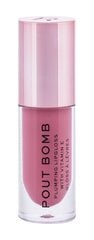 Lūpu spīdums Makeup Revolution London Pout Bomb Kiss, 4.6 ml cena un informācija | Lūpu krāsas, balzāmi, spīdumi, vazelīns | 220.lv