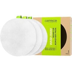 Catrice Wash Away Make Up Remover Pads - Mazgājami kosmētikas noņemšanas spilventiņi, 3 gab. cena un informācija | Sejas ādas kopšana | 220.lv