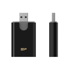 Устройство чтения карт памяти Silicon Power USB 3.2 Gen 1 Type-A Карты SD/microSD UHS-I и MMC SPU3AT5REDEL300K цена и информация | Адаптеры и USB разветвители | 220.lv