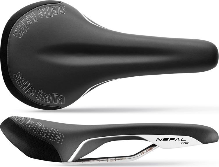 Velosipēda sēdeklis Selle Italia Nepal Ti 316 L, melns cena un informācija | Velo sēdekļi un sēdekļu pārvalki | 220.lv