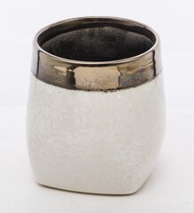 Keramikas puķu pods 12x13(A) cm, krēms/zelts cena un informācija | Puķu podi | 220.lv
