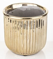 Keramikas puķu pods 13,5x12,5(A) cm, zelta cena un informācija | Puķu podi | 220.lv