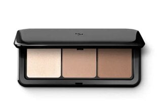 Sejas konturēšanas palete ar 2 bronzeriem un 1 izgaismotāju Kiko Milano Contour Obsession Palette, 01 Fair cena un informācija | Bronzeri, vaigu sārtumi | 220.lv