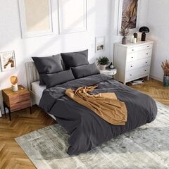 Mākoņu lauka gultas veļa 155x200 kokvilnas pelēkā krāsā - 2 -daļa ar 1x gultas pārklājumu 155 x 200 + 1x spilvenu segums 80x80 cena un informācija | Gultas veļas komplekti | 220.lv