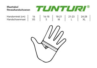 Treniņu cimdi Tunturi Fitness Gloves Pro Gel, XXL izmērs, pelēki/melni cena un informācija | Sporta cimdi | 220.lv