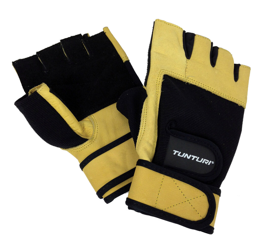 Treniņu cimdi Tunturi Fitness Gloves High Impact, XXL izmērs, dzelteni/melni cena un informācija | Sporta cimdi | 220.lv