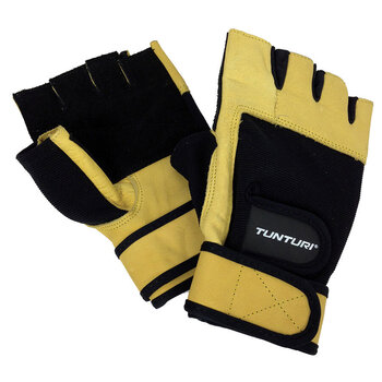 Treniņu cimdi Tunturi Fitness Gloves High Impact, XL izmērs, dzelteni/melni cena un informācija | Sporta cimdi | 220.lv